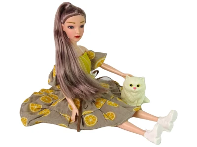 LEAN Toys 13916 Panenka Emily s větrníky a koťátkem