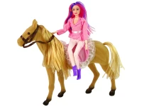 LEAN Toys 13943 Panenka jezdkyně s hnědým koníkem 