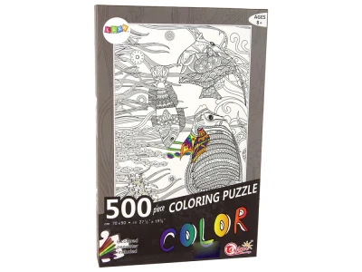 LEAN Toys 14155 Puzzle k vybarvování 500 dílků - Podmořský svět