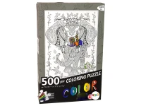 LEAN Toys 14154 Puzzle k vybarvování 500 dílků - Slon