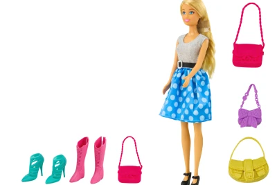 LEAN Toys 14378 Panenka Anlily s dlouhými blond vlasy s doplňky
