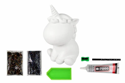 LEAN Toys 15625 Sada na výrobu diamantového jednorožce DIY, hnědý