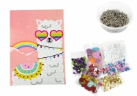 LEAN Toys 16068 Kreativní DIY sada s flitry, lama