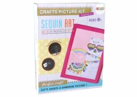 LEAN Toys 16068 Kreativní DIY sada s flitry, lama