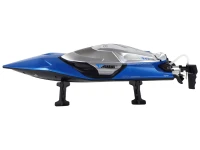 LEAN Toys 16350 Motorový člun s efekty na dálkové ovládání RC, modrý 