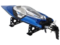 LEAN Toys 16350 Motorový člun s efekty na dálkové ovládání RC, modrý 