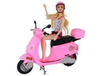 LEAN Toys 16621 Panenka na růžovém skútru