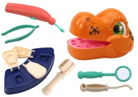 LEAN Toys 17554 Kreativní sada Dinosauří zubař s modelínou a příslušenstvím