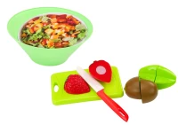 LEAN Toys 18119 Sada ovoce na krájení s příbory a tácem potraviny, 25 ks