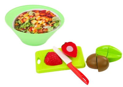 LEAN Toys 18119 Sada ovoce na krájení s příbory a tácem potraviny, 25 ks