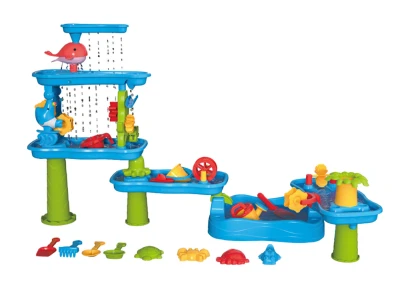 LEAN Toys 20678 Velký interaktivní vodní park do písku - formičky a mlýnky