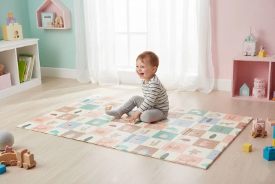 IPLAY 5037 Penová hracia podložka 200×150 cm obojstranná, skladacia + taška