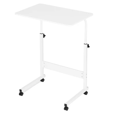 ModernHome TH-LD-5 Stolík na notebook s kolieskami na posteľ alebo stoličku, biely