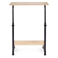 ModernHome TH-LD-6-16 Stolík na notebook s kolieskami na posteľ alebo stoličku, svetlý dub
