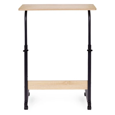 ModernHome TH-LD-6-16 Stolík na notebook s kolieskami na posteľ alebo stoličku, svetlý dub