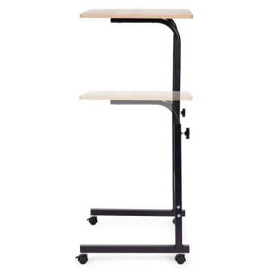 ModernHome TH-LD-6-16 Stolík na notebook s kolieskami na posteľ alebo stoličku, svetlý dub