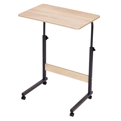 ModernHome TH-LD-6-16 Stolík na notebook s kolieskami na posteľ alebo stoličku, svetlý dub