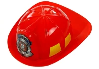 LEAN Toys 1070 Sada hasiče - hasičské auto + přilba + hasicí přístroj