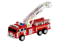 LEAN Toys 1070 Sada hasiče - hasičské auto + přilba + hasicí přístroj