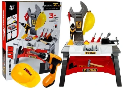 LEAN Toys 7091 Detský dielenský set s vŕtačkou na batérie