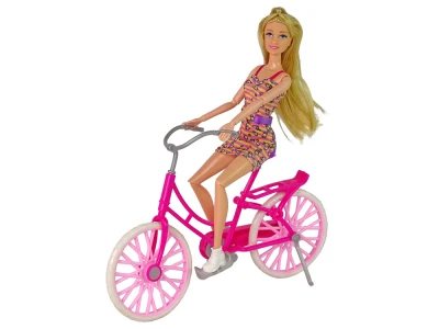 LEAN Toys 15172 Panenka na kole, růžová