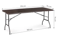 MultiGarden SZK-180B Skládací cateringový stůl 180 cm, hnědý