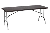 MultiGarden RZK-180B Skládací cateringový zahradní stůl 180 cm, ratan, hnědý