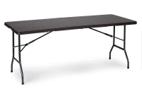 MultiGarden RZK-180B Skládací cateringový zahradní stůl 180 cm, ratan, hnědý