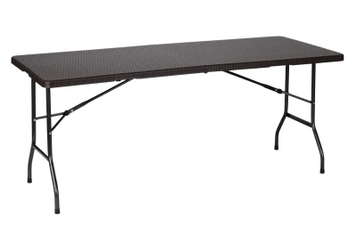 MultiGarden RZK-180B Skládací cateringový zahradní stůl 180 cm, ratan, hnědý