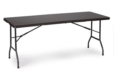 MultiGarden RZK-180B Skládací cateringový zahradní stůl 180 cm, ratan, hnědý