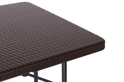 MultiGarden RZK-180B Skládací cateringový zahradní stůl 180 cm, ratan, hnědý