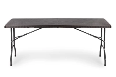 MultiGarden RZK-180B Skládací cateringový zahradní stůl 180 cm, ratan, hnědý
