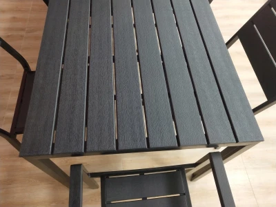 MultiGarden SAK-156 Záhradný stôl pre 6 osôb, 156x78 cm POLYWOOD, čierny
