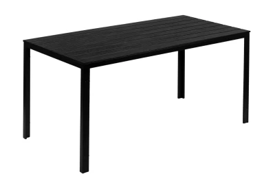 MultiGarden SAK-156 Záhradný stôl pre 6 osôb, 156x78 cm POLYWOOD, čierny