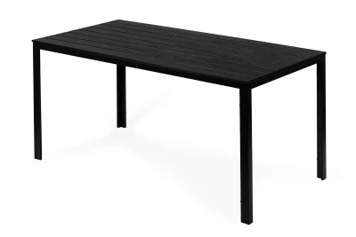 MultiGarden SAK-156 Záhradný stôl pre 6 osôb, 156x78 cm POLYWOOD, čierny