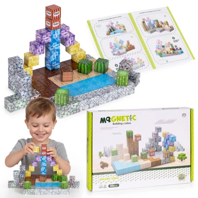 MULTISTORE HC740656 Magnetické kocky pre deti, 88 kusov