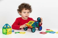 MULTISTORE HC397265 Magnetické kocky dom a auto, 48 kusov