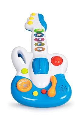HUANGER HE0503 Dětská elektrická kytara, modrobílá