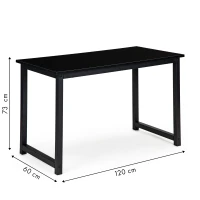 ModernHome PWDNZ-304 Kancelářský PC stůl,120×60×73 cm, černý