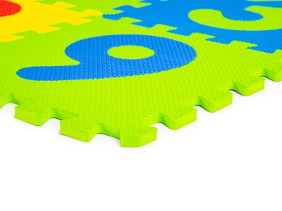 ECOTOYS ECOEVA002 Pěnová vzdělávací podložka, puzzle, písmena a čísla 178×178 cm, 36 ks