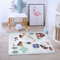 ECOTOYS ECOEVA020 Pěnová podložka pro děti Farma 90,5×90,5 cm, 21 ks