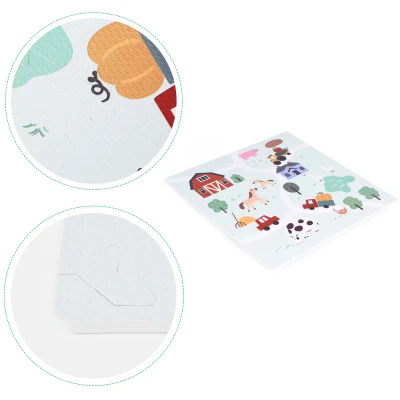 ECOTOYS ECOEVA020 Pěnová podložka pro děti Farma 90,5×90,5 cm, 21 ks