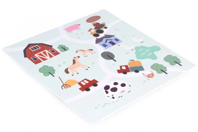 ECOTOYS ECOEVA020 Pěnová podložka pro děti Farma 90,5×90,5 cm, 21 ks