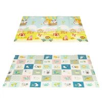 ECOTOYS ECOEVA014 Vzdělávací pěnová hrací podložka, oboustranná, skládací, 147 × 193 cm