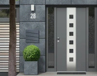 ModernHome HPB932-7 Poštová schránka s držiakom na noviny, pozinkovaná oceľ, antracitová farba