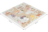 ECOTOYS ECOEVA019 Penová hracia podložka pre deti Farm 90,5 × 90,5 cm, 21 dielov