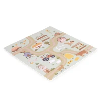 ECOTOYS ECOEVA019 Penová hracia podložka pre deti Farm 90,5 × 90,5 cm, 21 dielov