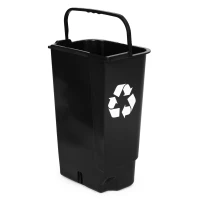 MULTISTORE MO-40C-1-K Dvoukomorový odpadkový koš 40 l, černý