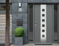 ModernHome HPB2210K-GS Pozinkovaná oceľová poštová schránka, antracitová