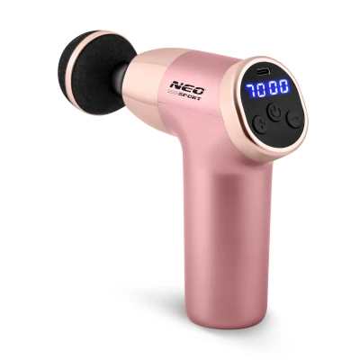 Neo-Sport NS-500 Masážní pistole, 8 nástavců, 2000 mAh, růžová